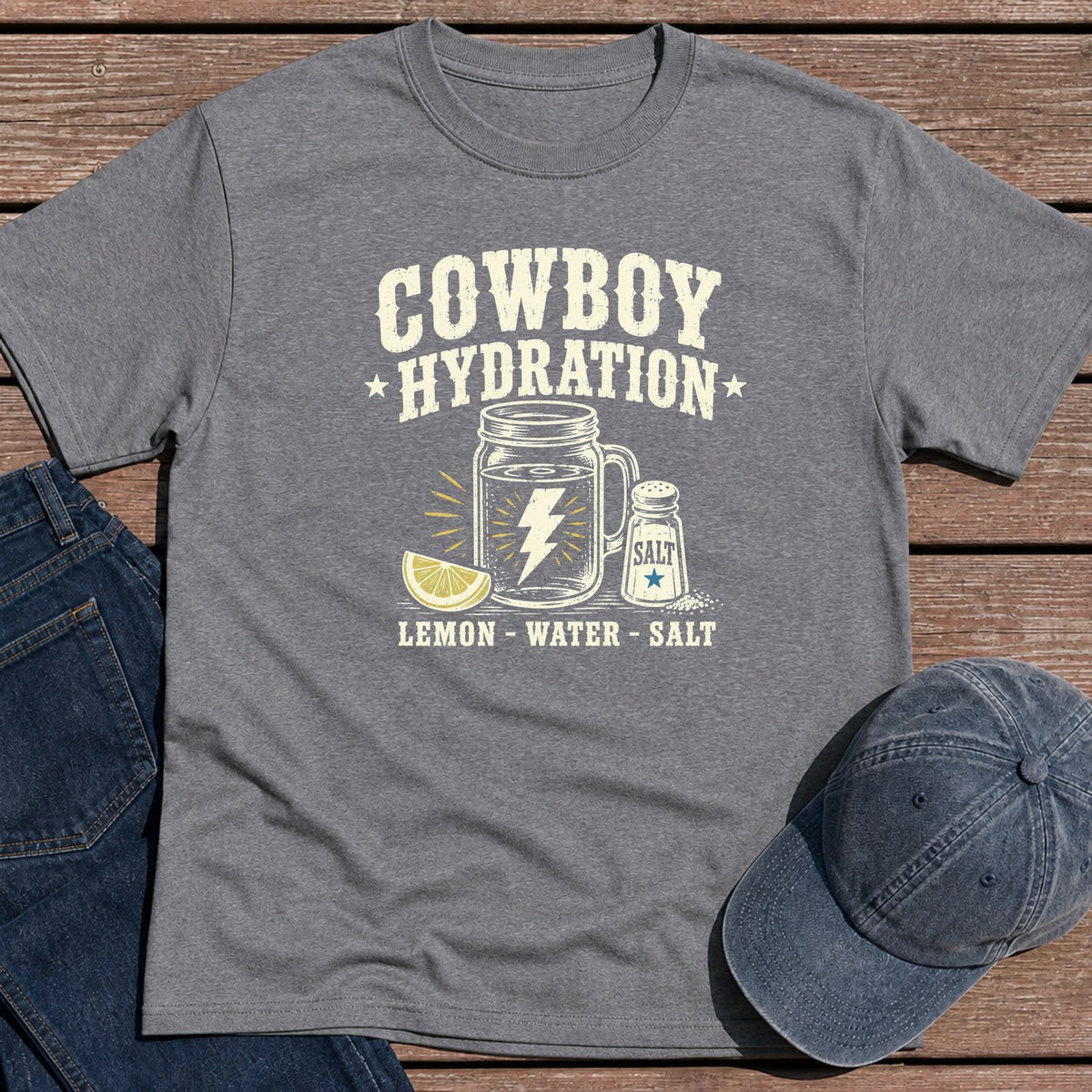 Cowboy Hydration T-Shirt - Tweed