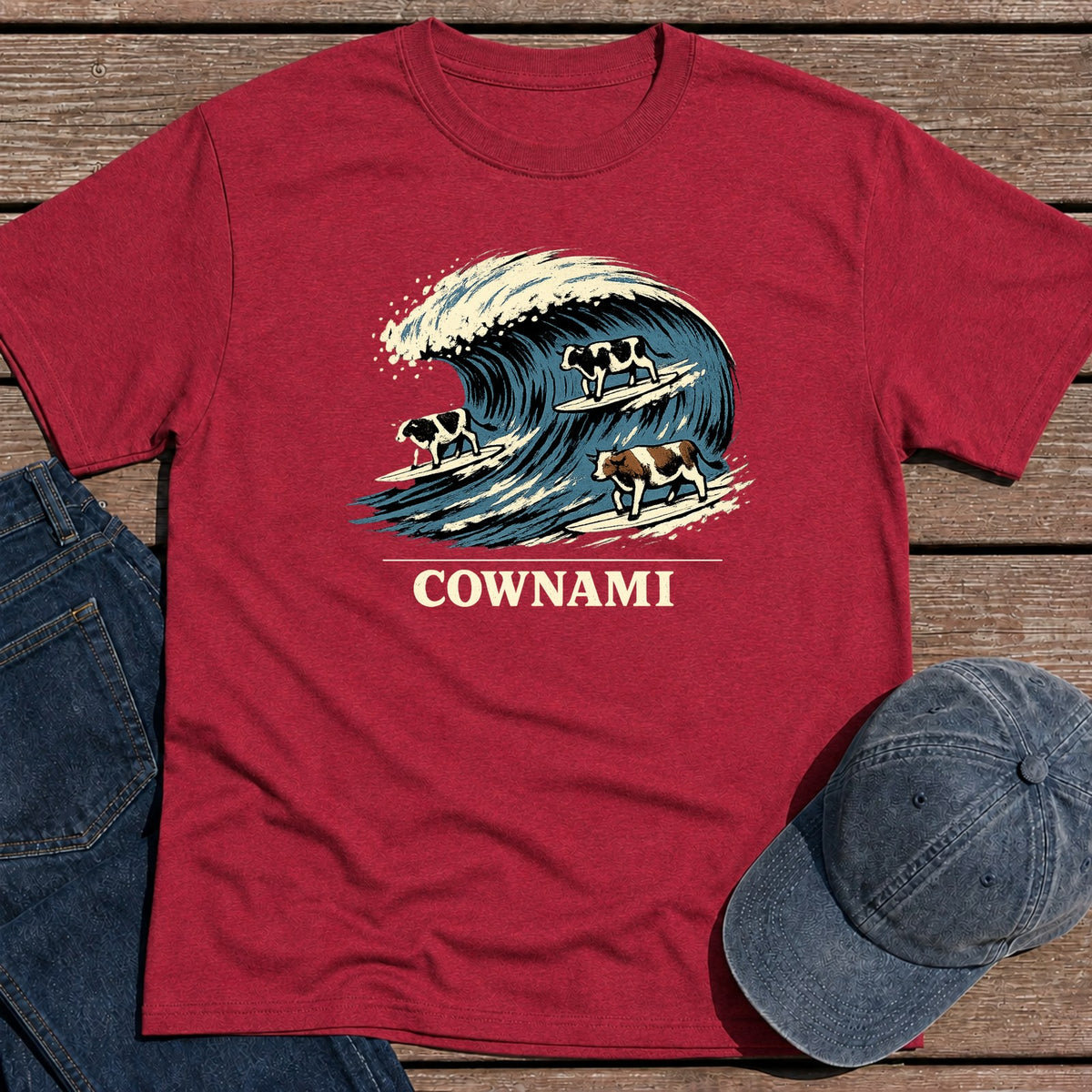 Cownami T-Shirt - Antique Cherry Red