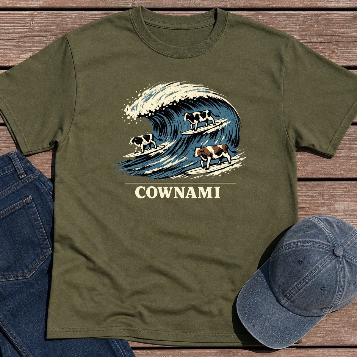 Cownami T-Shirt - Military Green