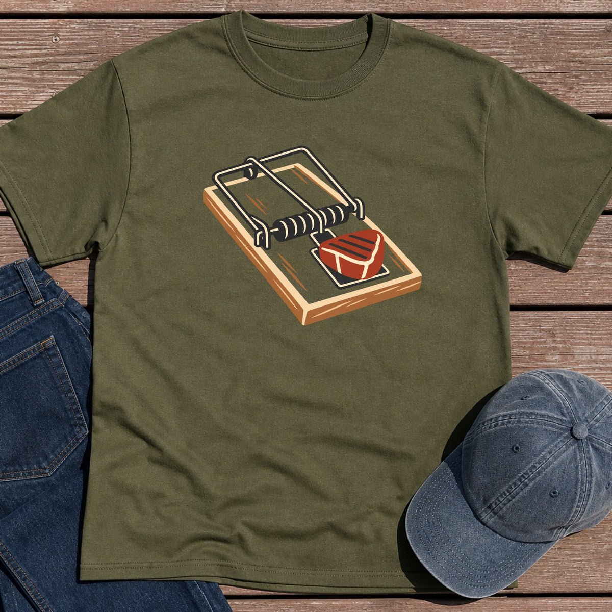 Dad Bait T-Shirt - Military Green