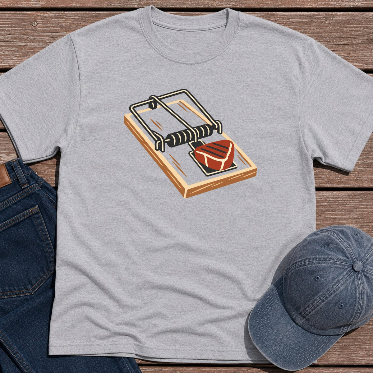 Dad Bait T-Shirt - Sport Grey