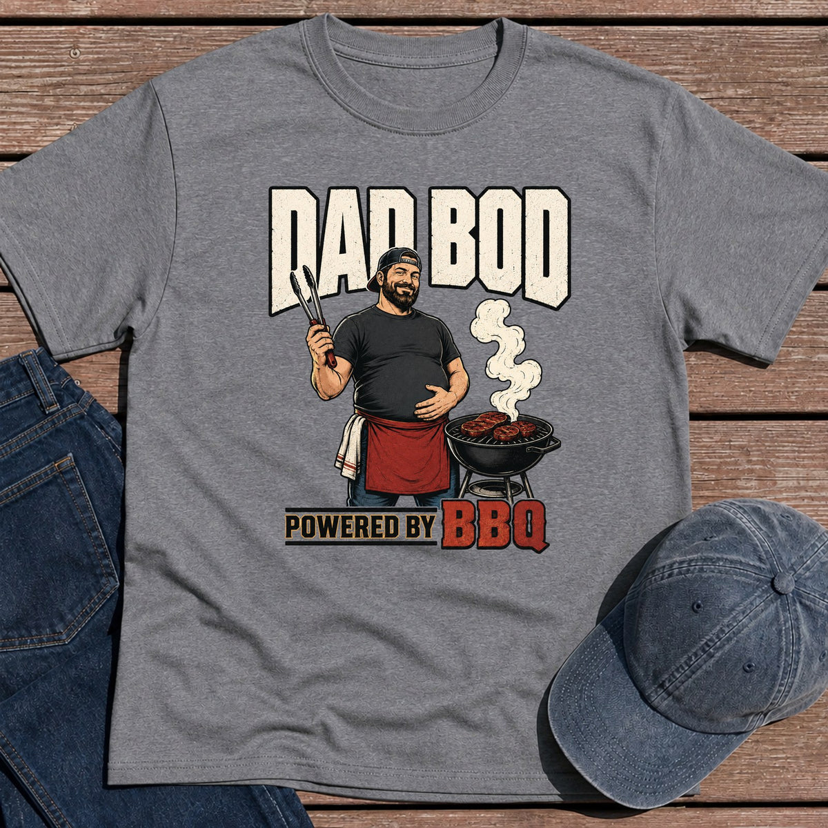 Dad Bod BBQ T-Shirt - Tweed