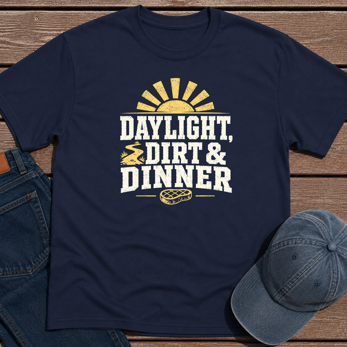 Day Dirt Dine T-Shirt - Navy