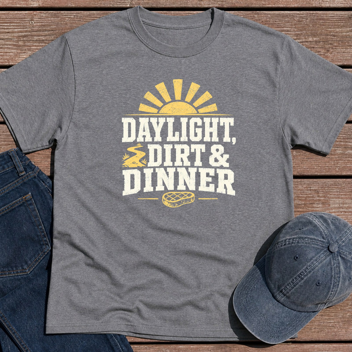 Day Dirt Dine T-Shirt - Tweed