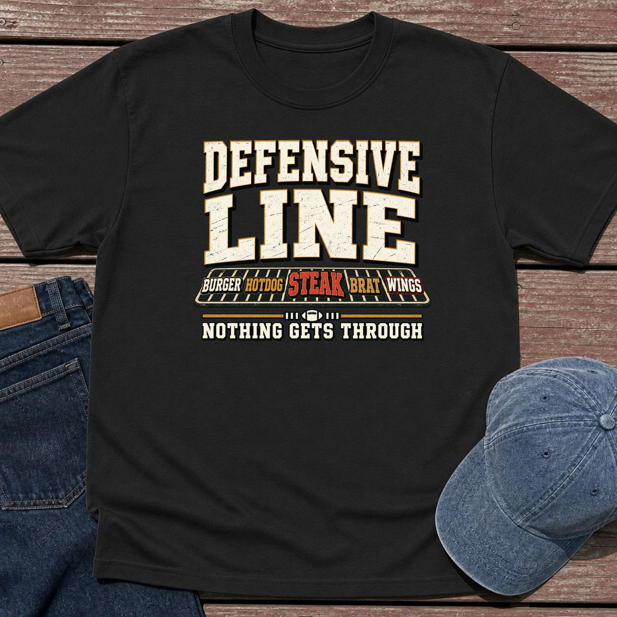 Defensive Line T-Shirt - Black