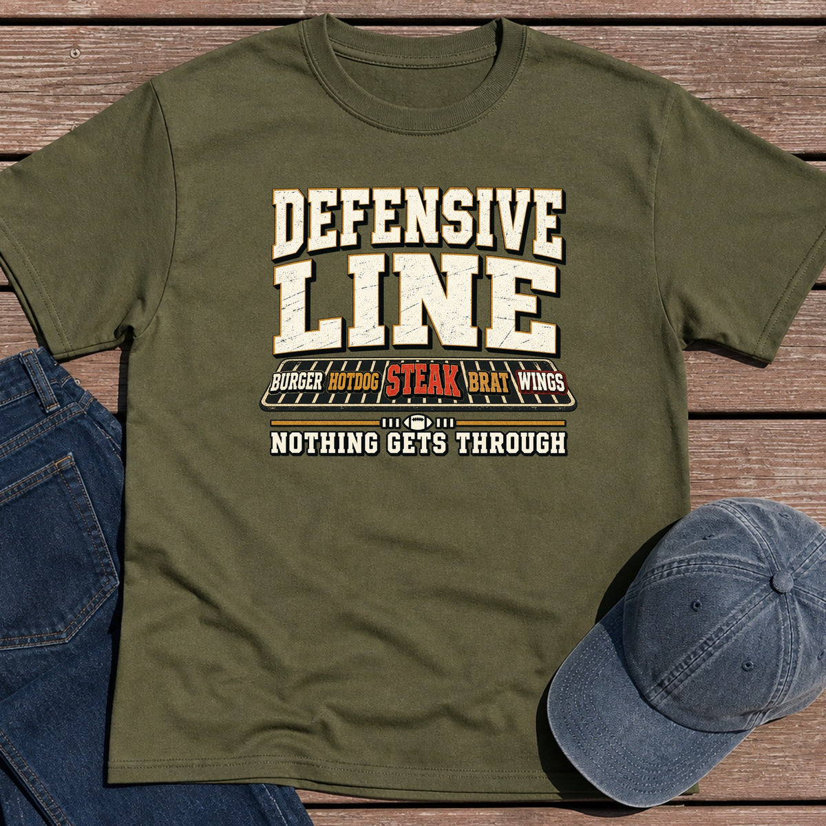 Defensive Line T-Shirt - Military Green