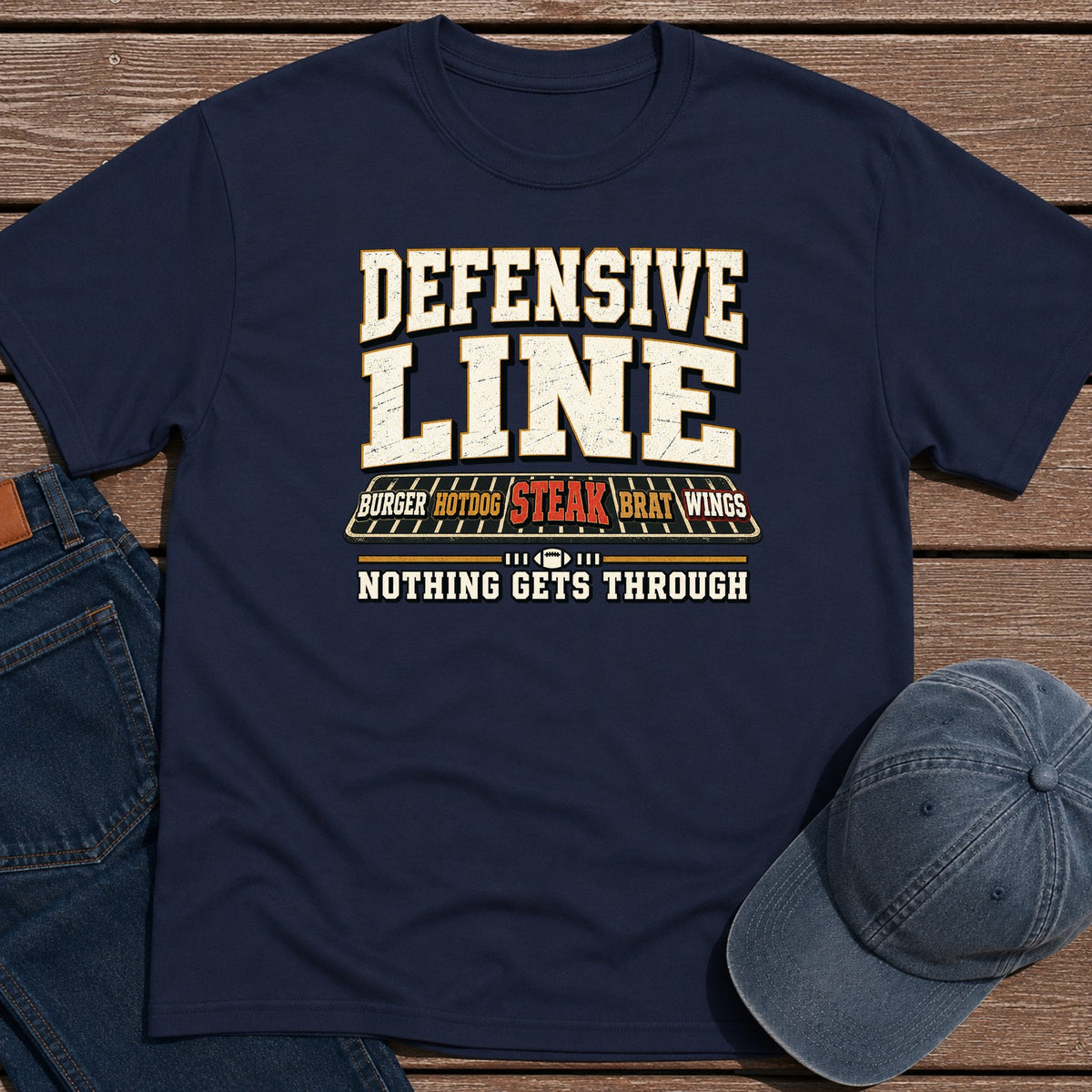 Defensive Line T-Shirt - Navy