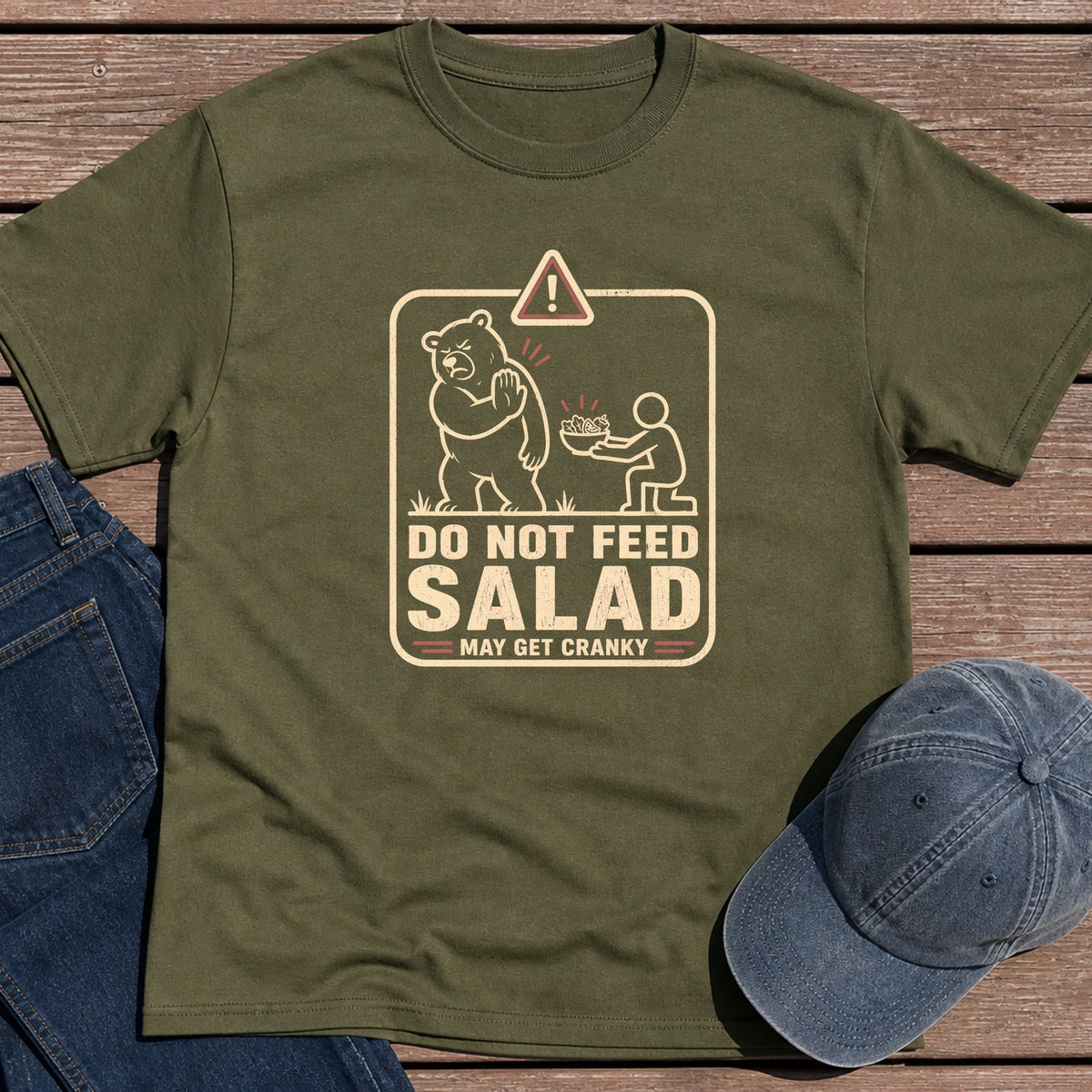Do Not Feed T-Shirt - Military Green