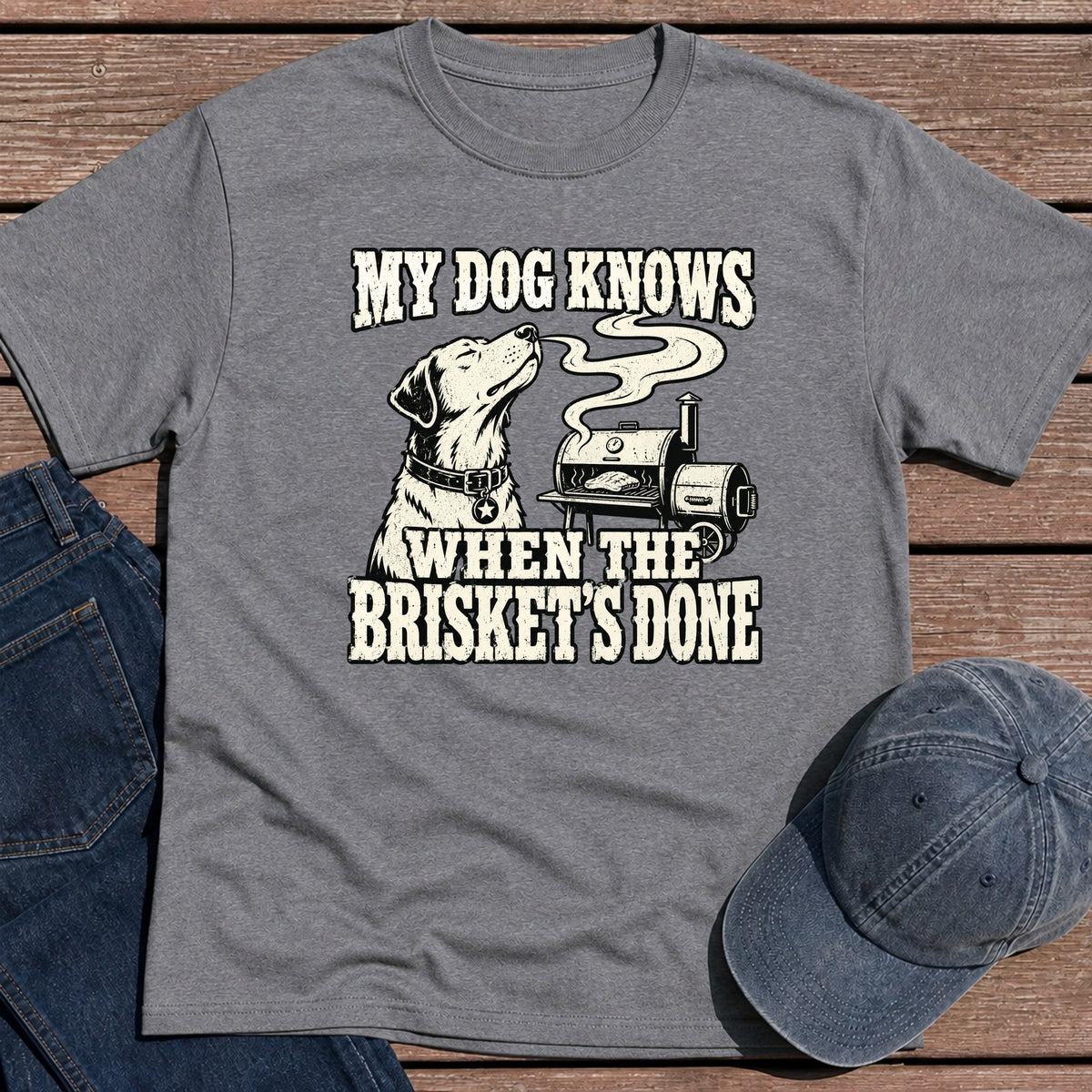 Dog Knows T-Shirt - Tweed