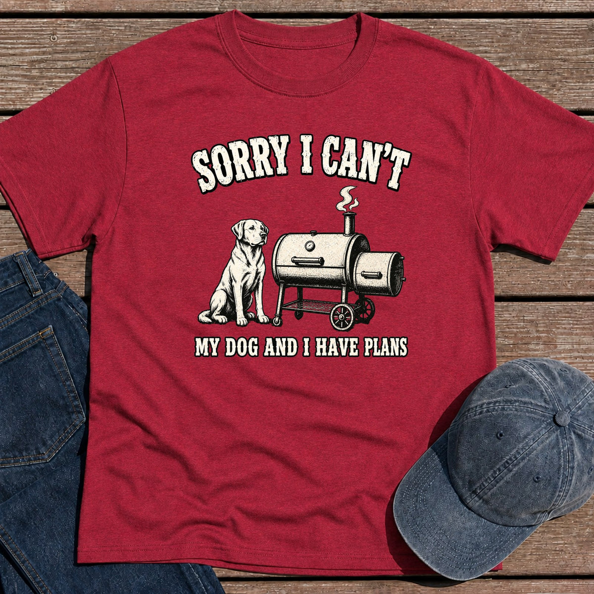Dog Plans T-Shirt - Antique Cherry Red