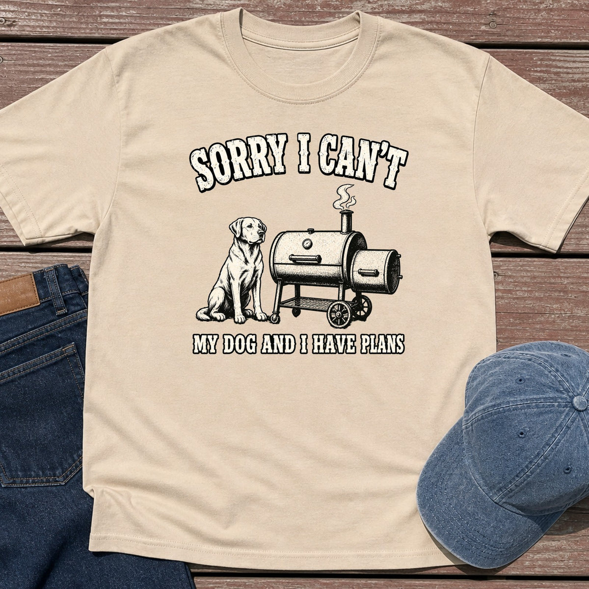 Dog Plans T-Shirt - Sand