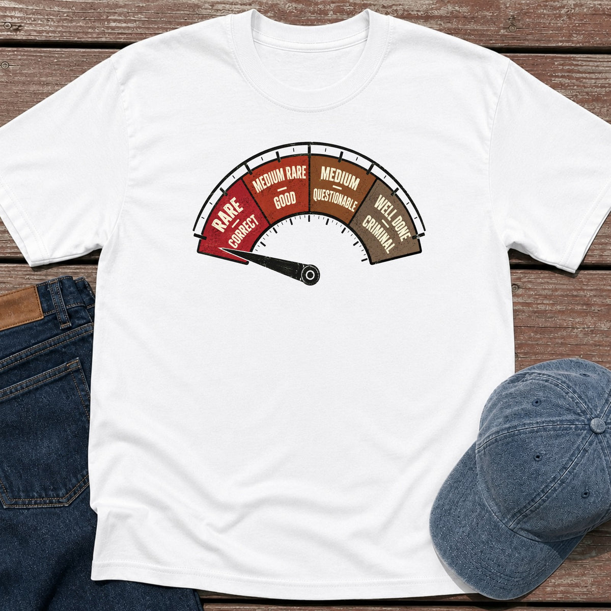 Doneness Meter T-Shirt - White