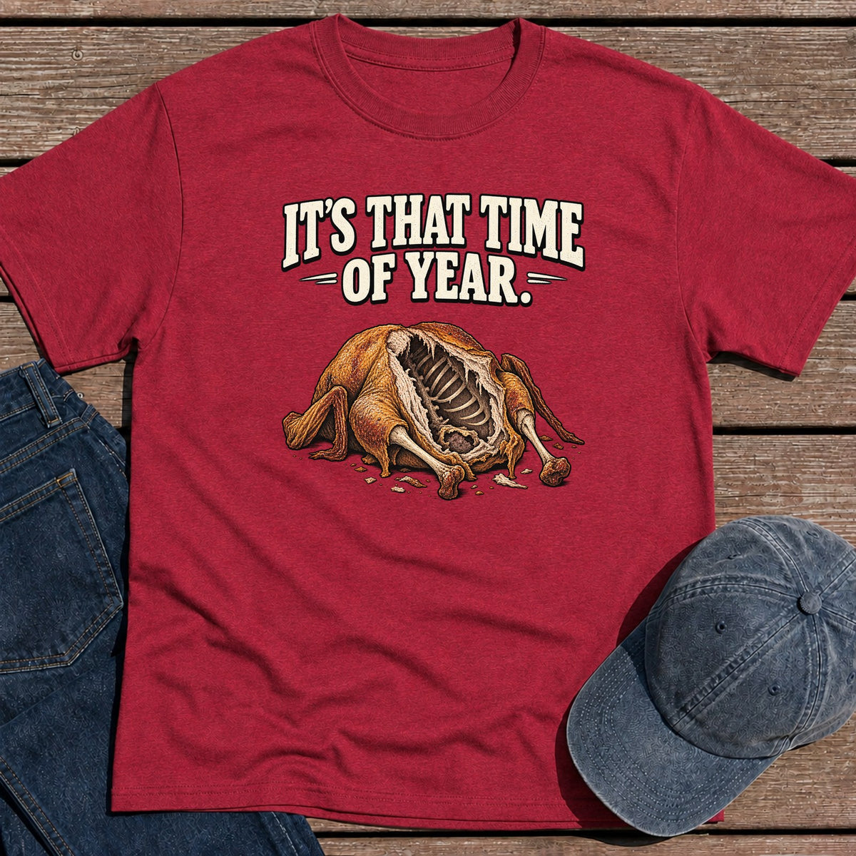 Dry Turkey T-Shirt - Antique Cherry Red