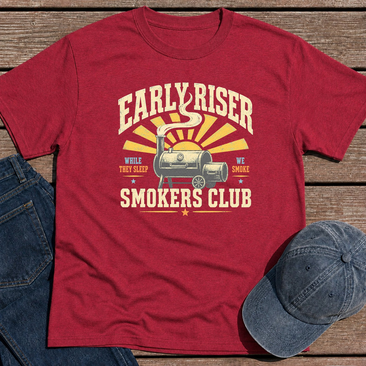 Early Riser T-Shirt - Antique Cherry Red
