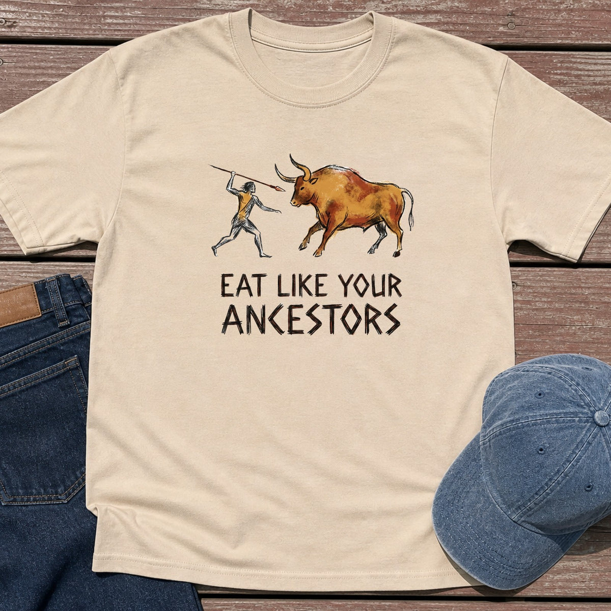 Eat Like Ancestors T-Shirt - Sand