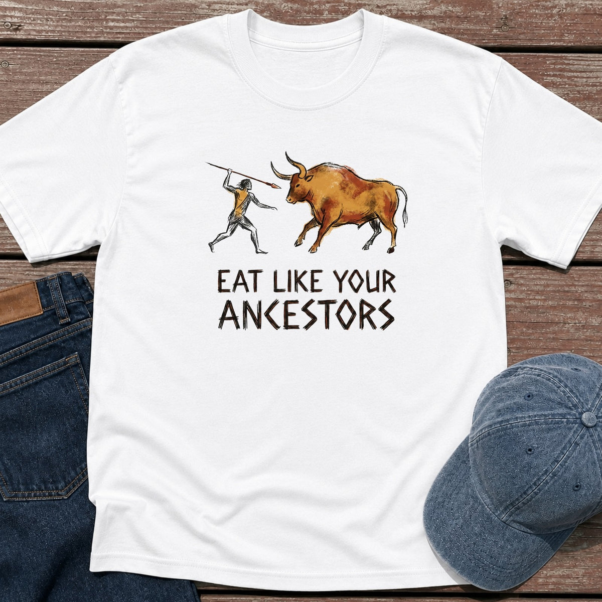 Eat Like Ancestors T-Shirt - White
