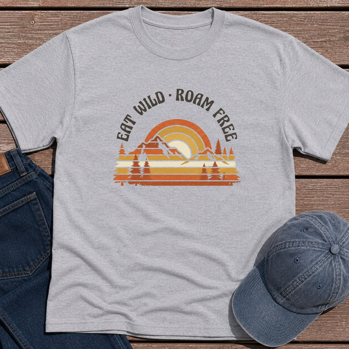 Eat Wild T-Shirt - Sport Grey