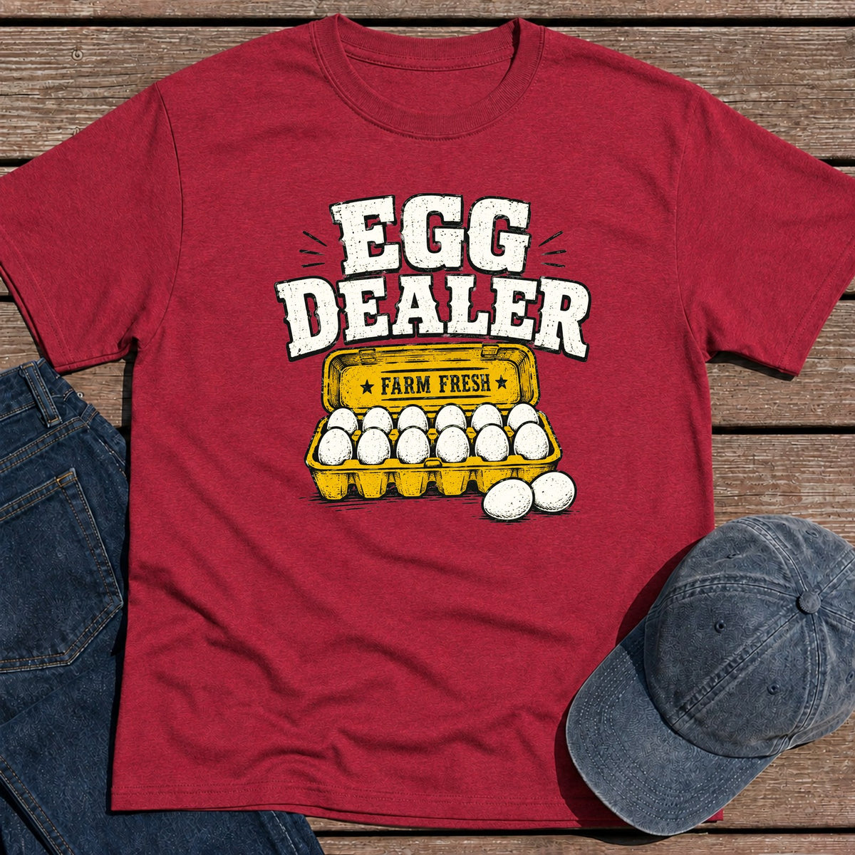 Egg Dealer T-Shirt - Antique Cherry Red