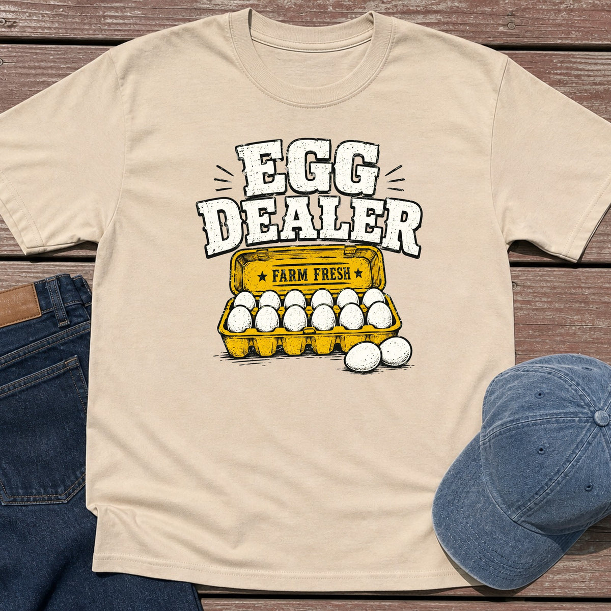 Egg Dealer T-Shirt - Sand