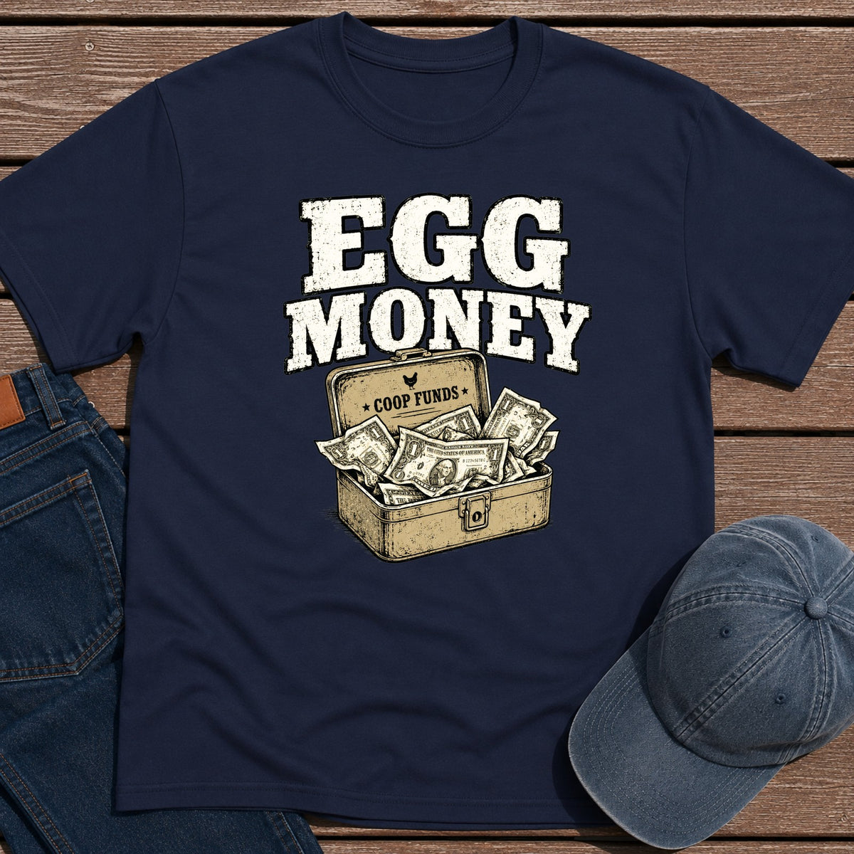 Egg Money T-Shirt - Navy