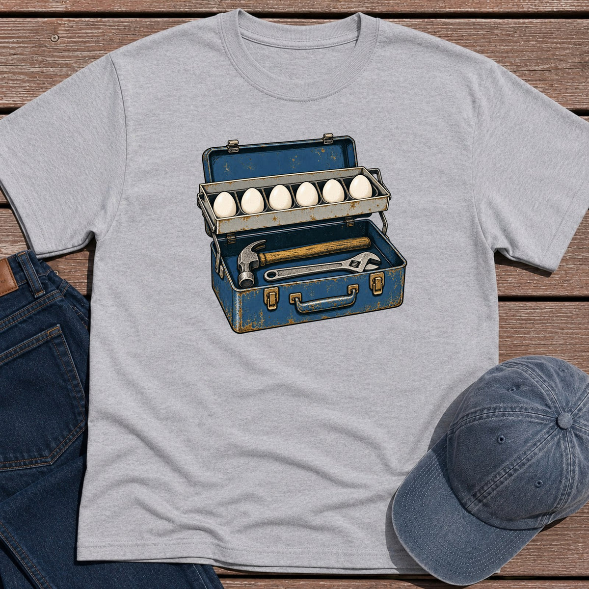 Egg Toolbox T-Shirt - Sport Grey