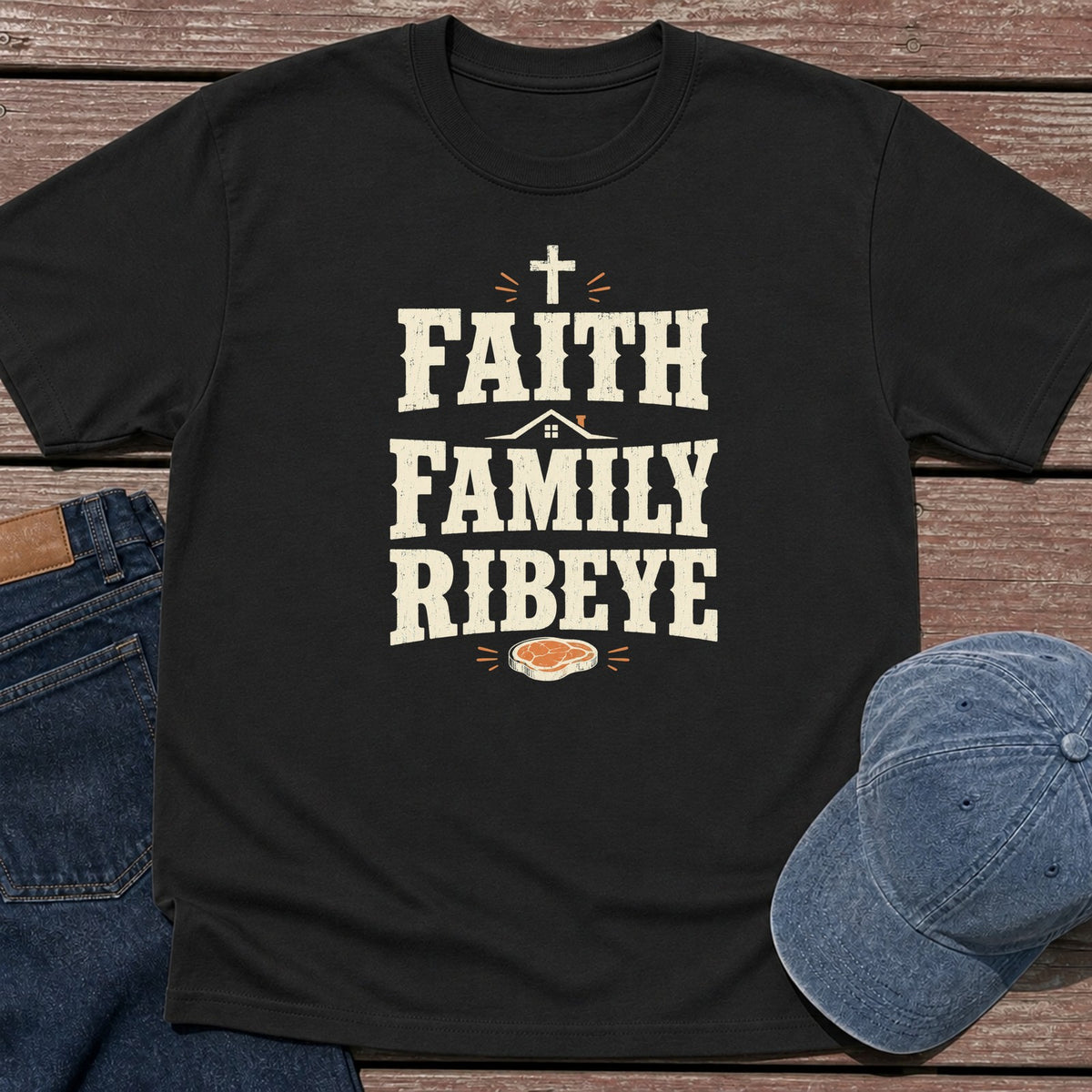 Faith Family T-Shirt - Black