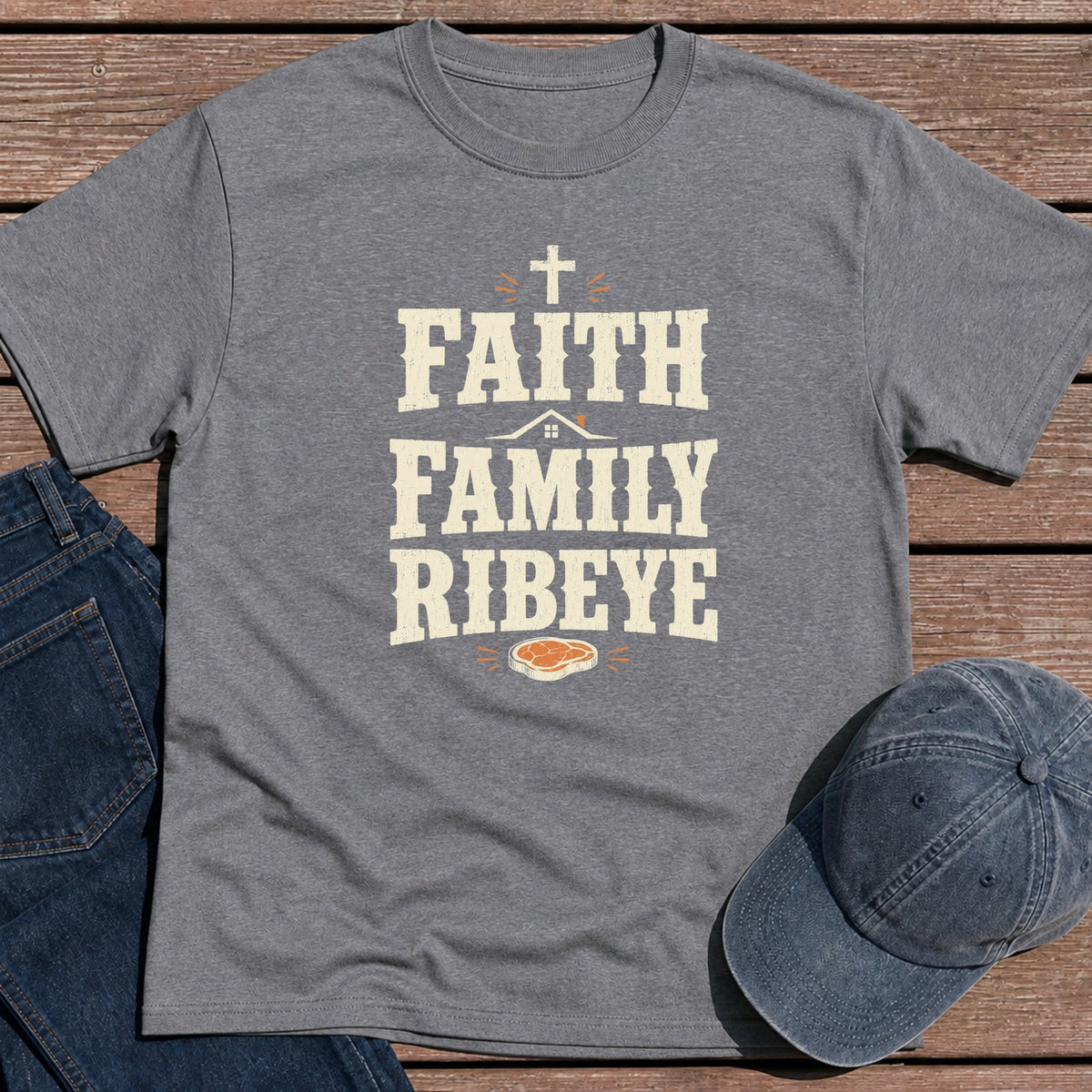 Faith Family T-Shirt - Tweed