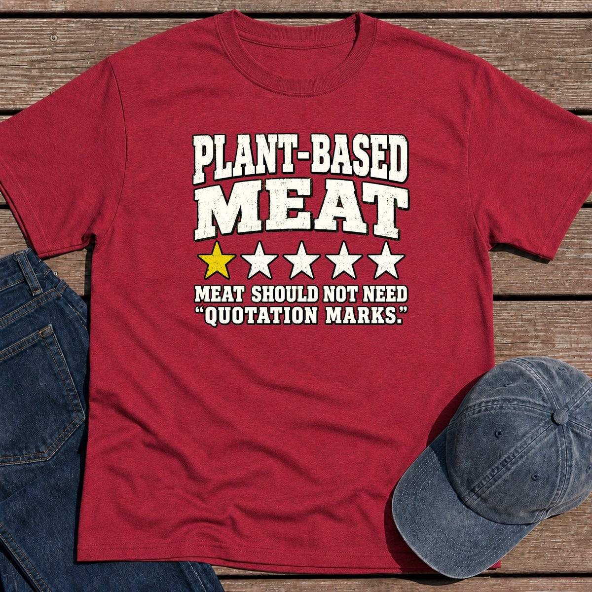 Fake Meat T-Shirt - Antique Cherry Red