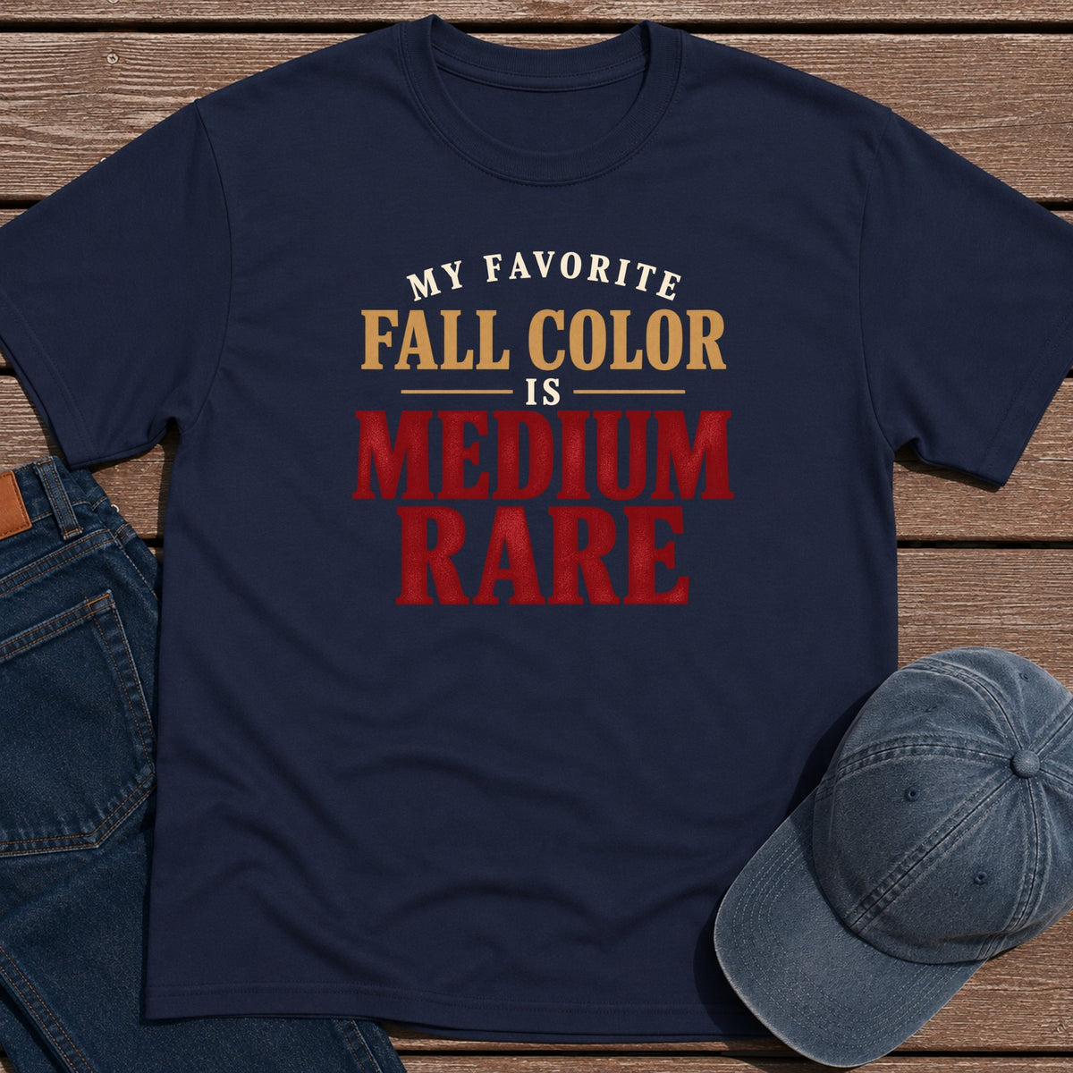 Fall Color T-Shirt - Navy