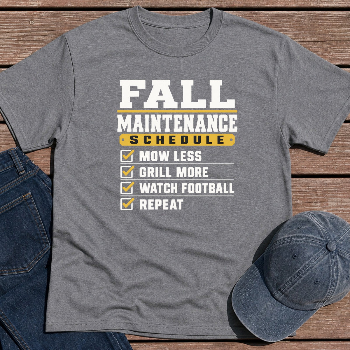 Fall Schedule T-Shirt - Tweed
