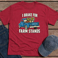 Farm Stands T-Shirt - Antique Cherry Red