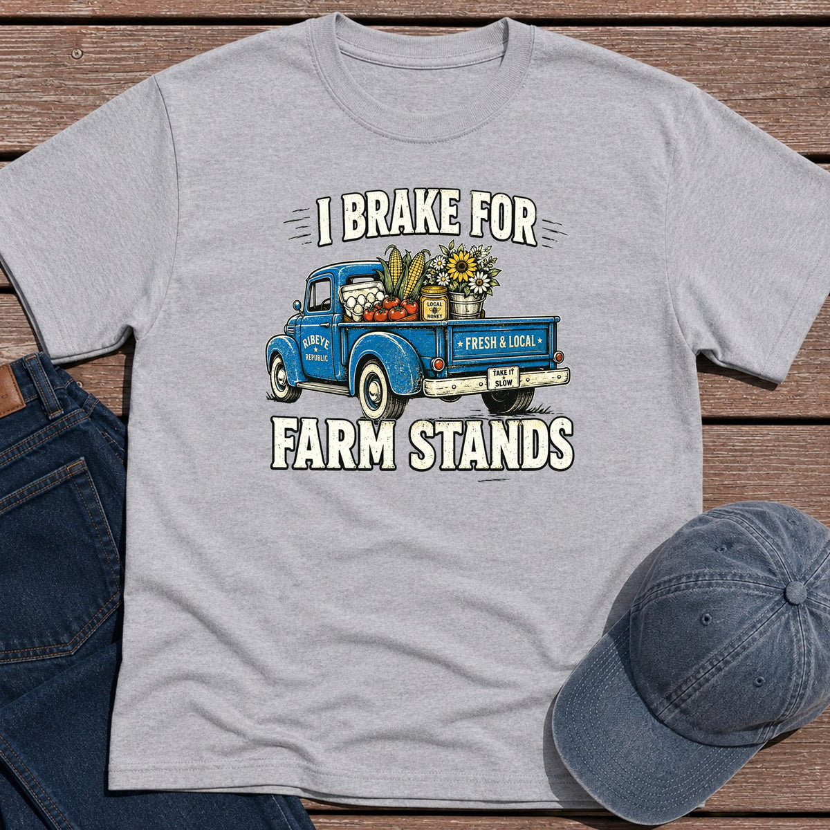 Farm Stands T-Shirt - Sport Grey