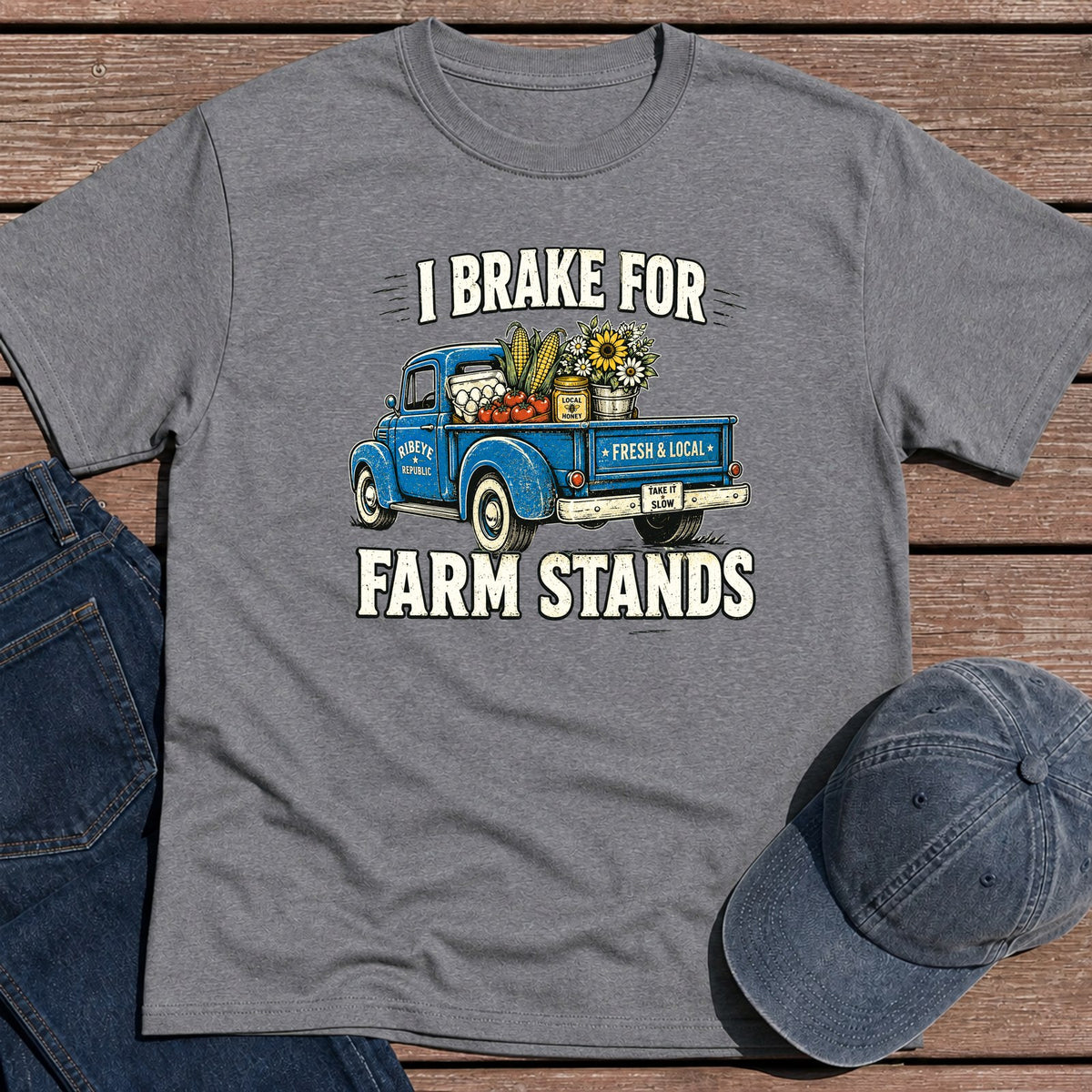 Farm Stands T-Shirt - Tweed