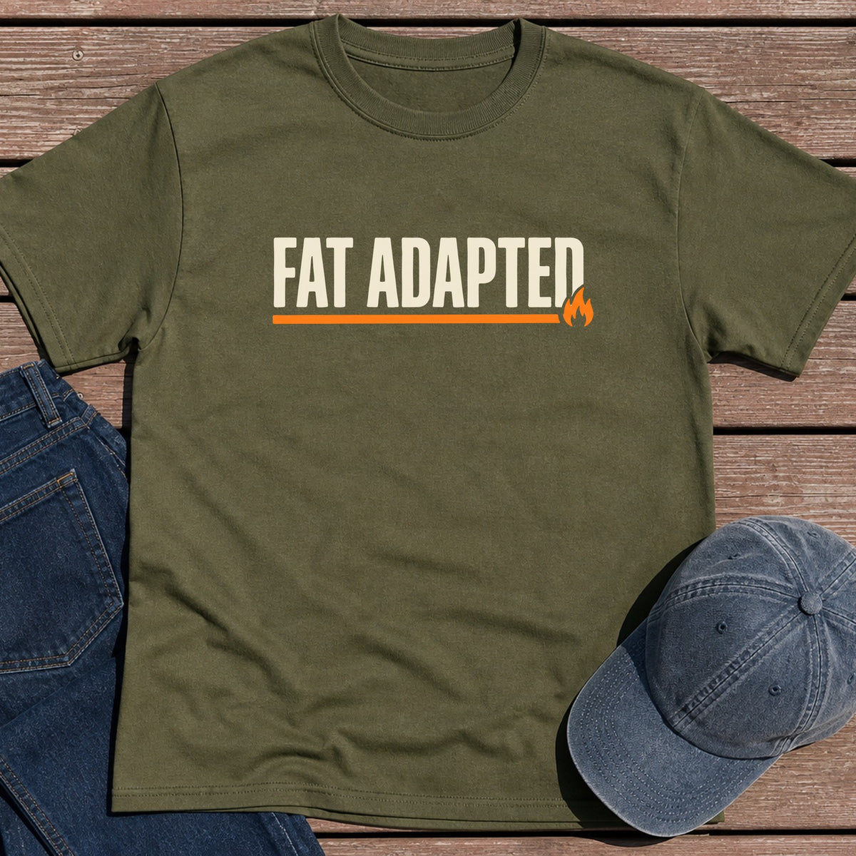 Fat Adapted T-Shirt - Military Green