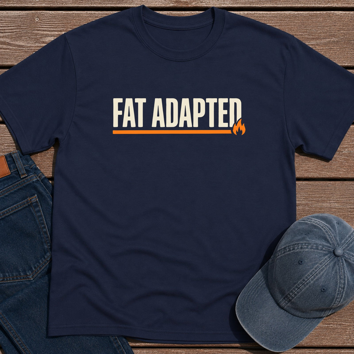 Fat Adapted T-Shirt - Navy