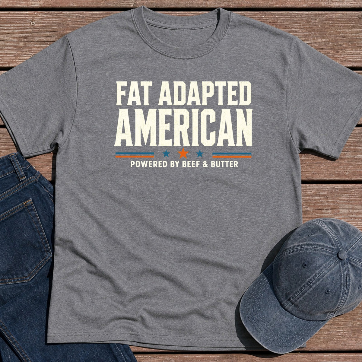 Fat Adapted Am T-Shirt - Tweed