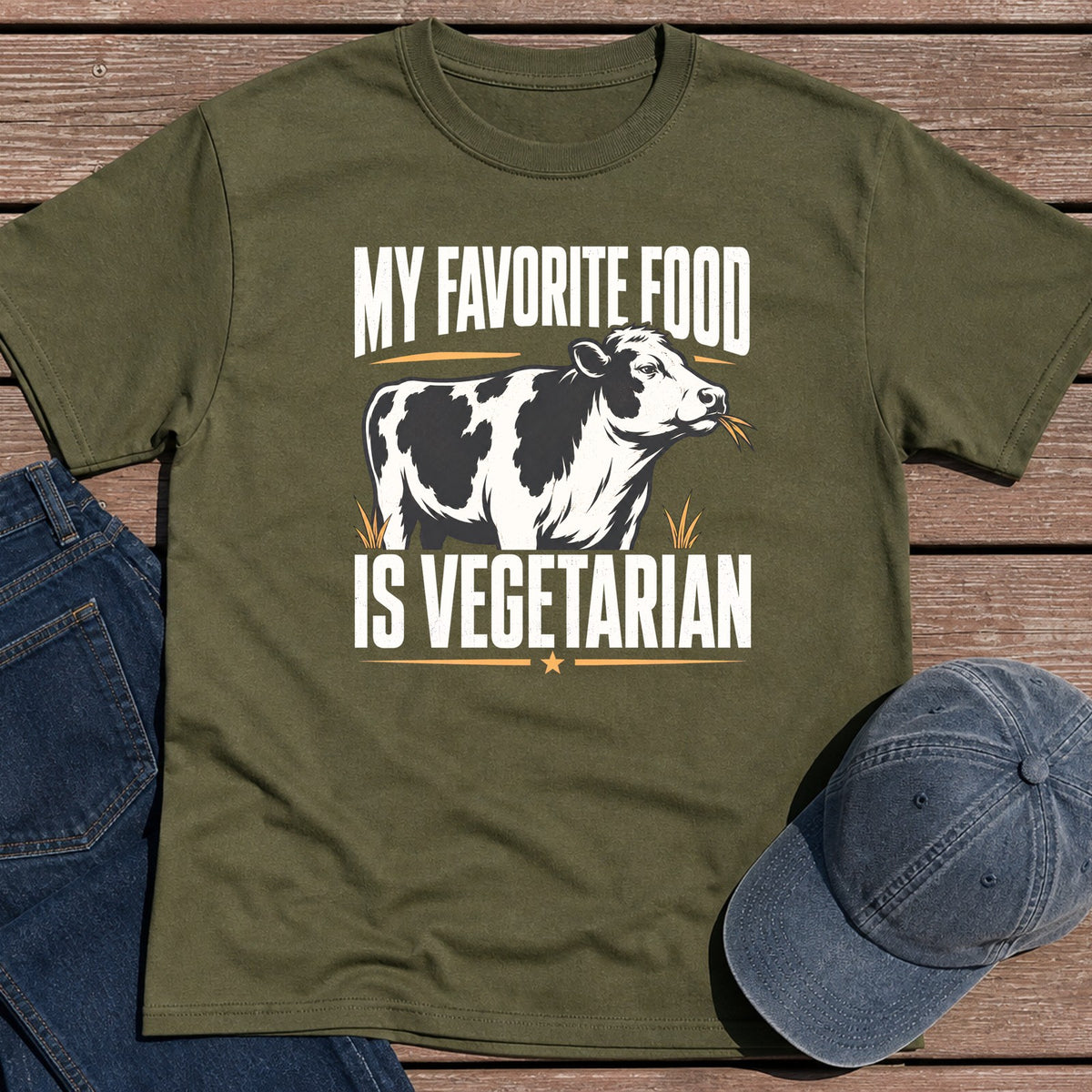 Fav Food T-Shirt - Military Green