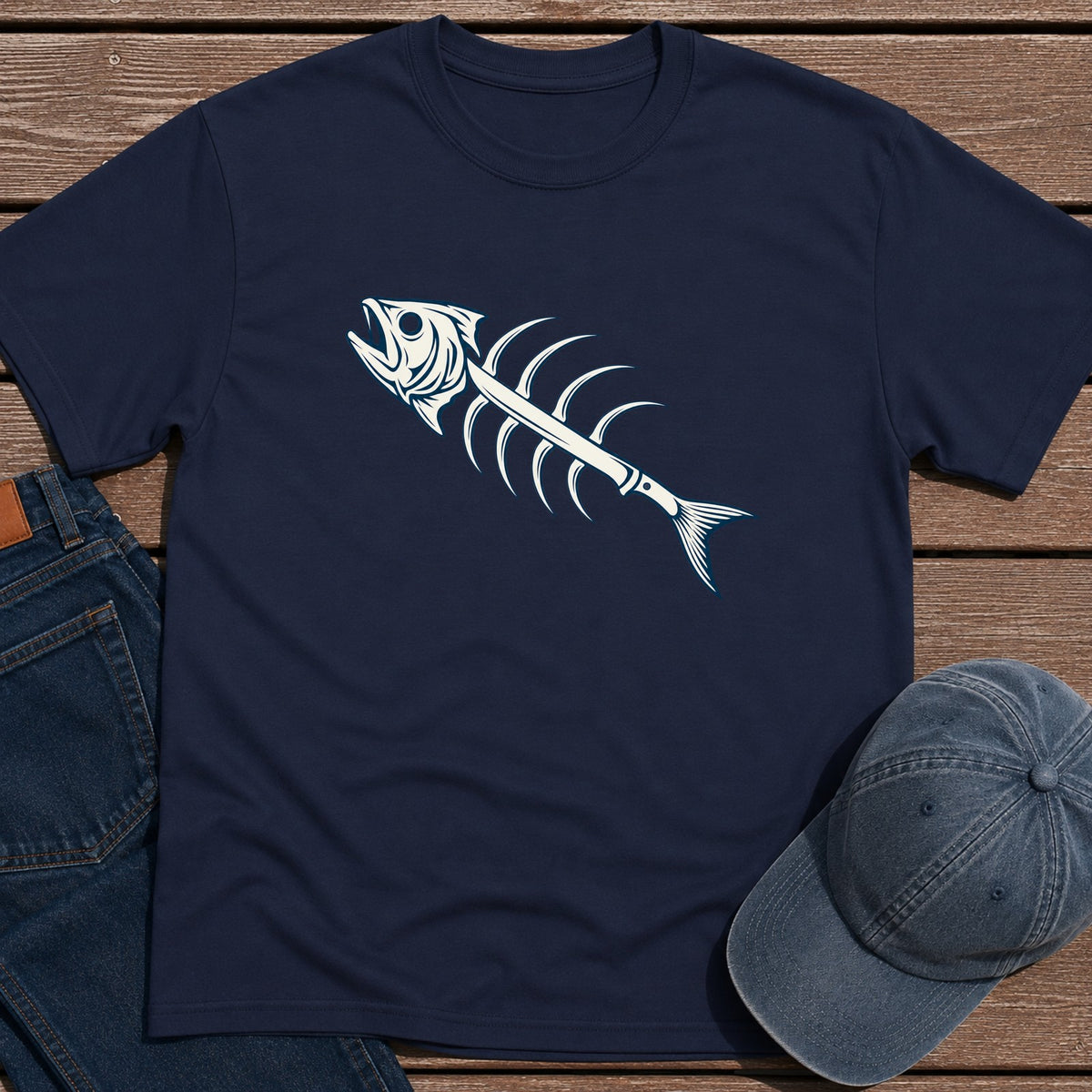 Fillet Knife T-Shirt - Navy