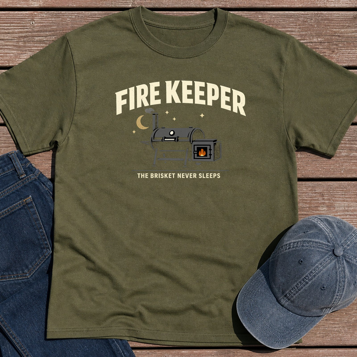 Fire Keeper T-Shirt - Military Green