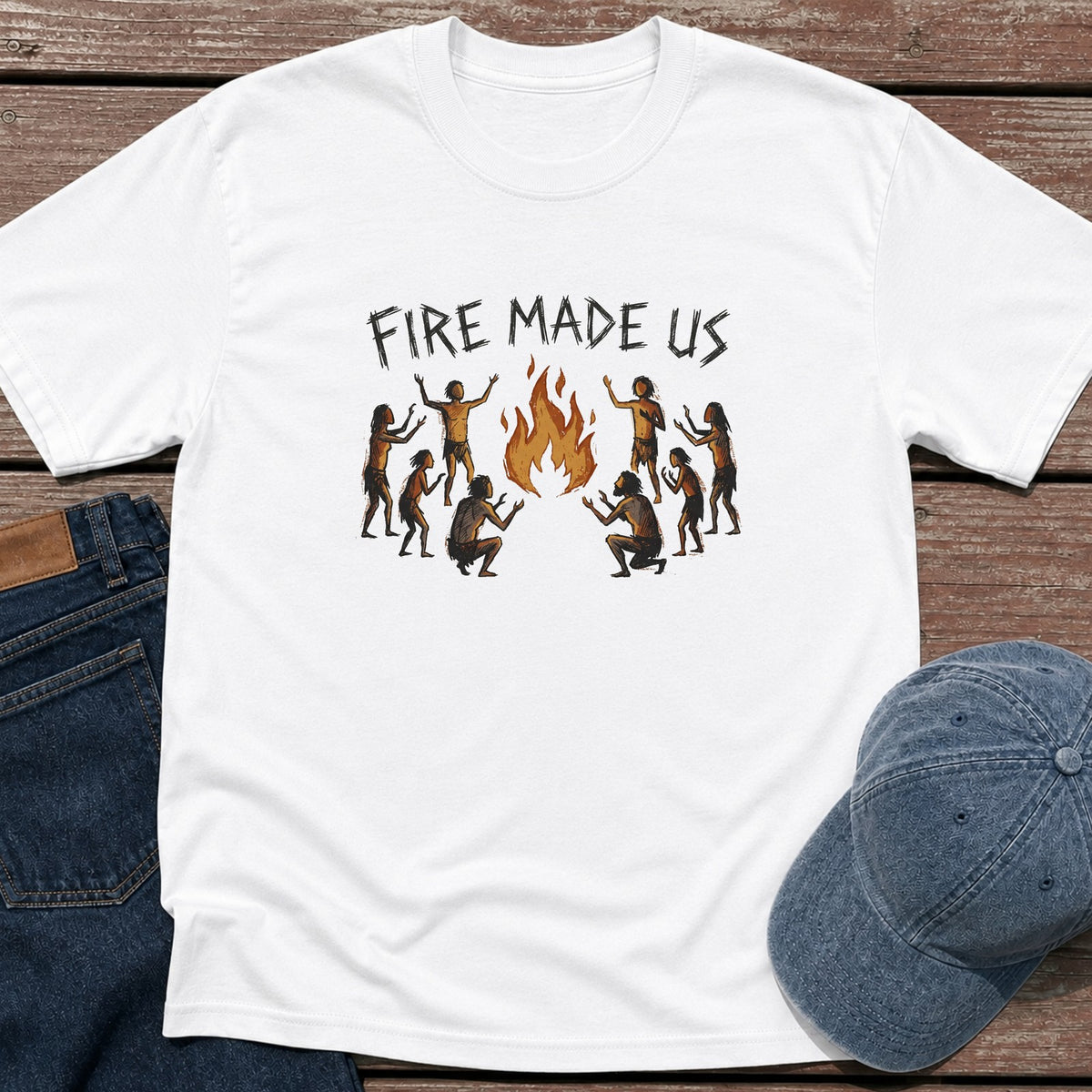 Fire Made Us T-Shirt - White