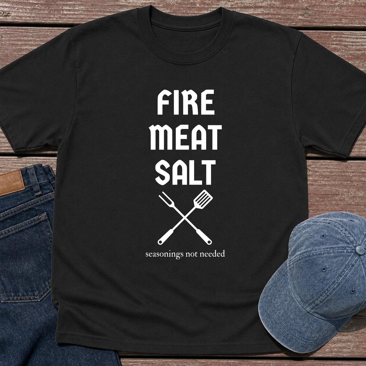 Fire Meat Salt T-Shirt - Black