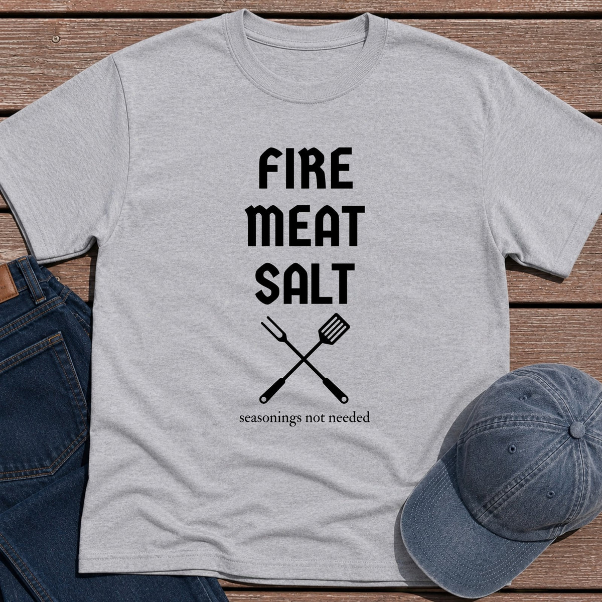 Fire Meat Salt T-Shirt - Sport Grey