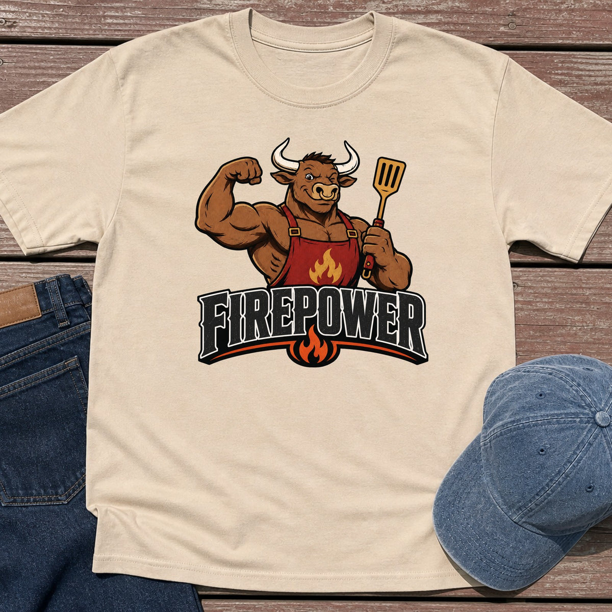 Firepower T-Shirt - Sand