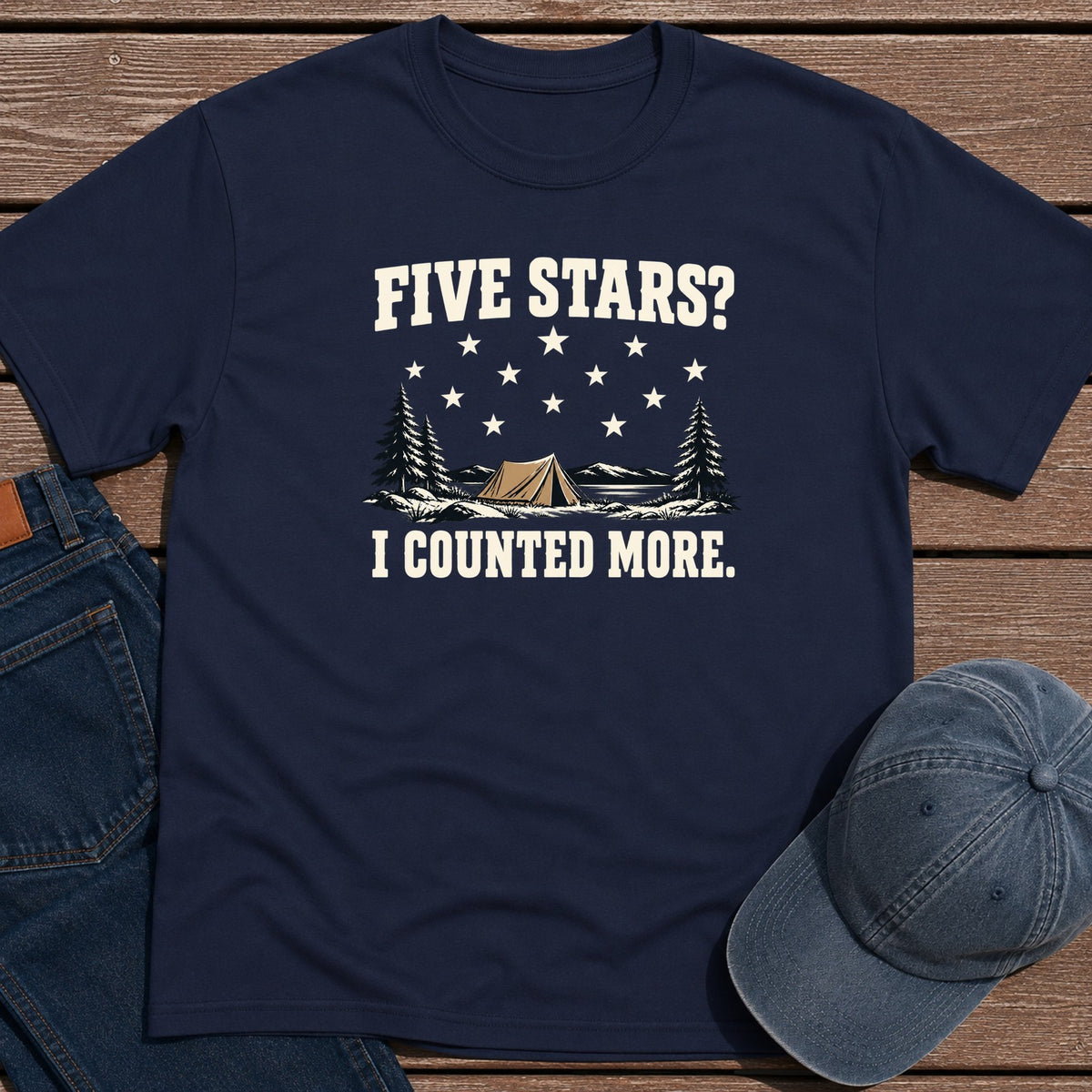 Five Stars T-Shirt - Navy