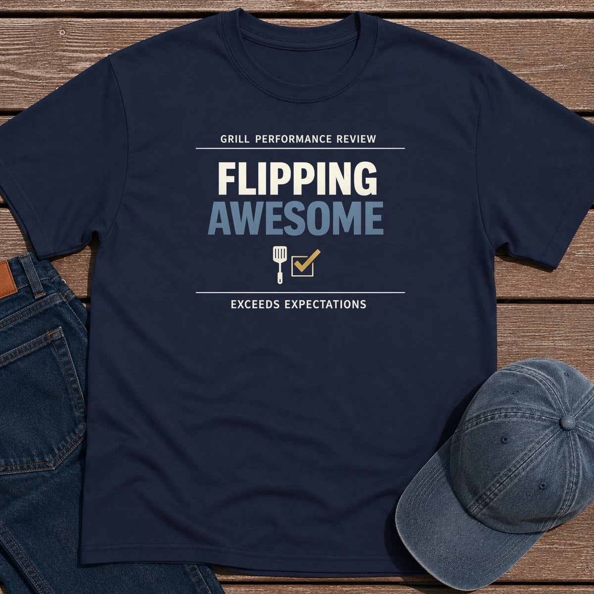 Flipping Awesome T-Shirt - Navy