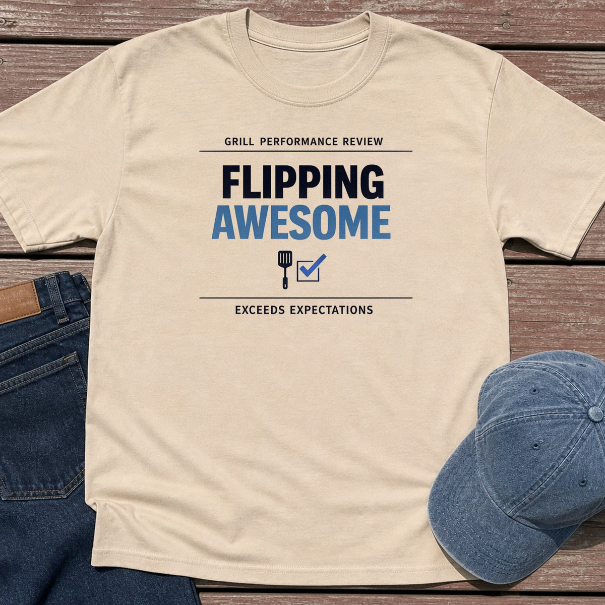 Flipping Awesome T-Shirt - Sand