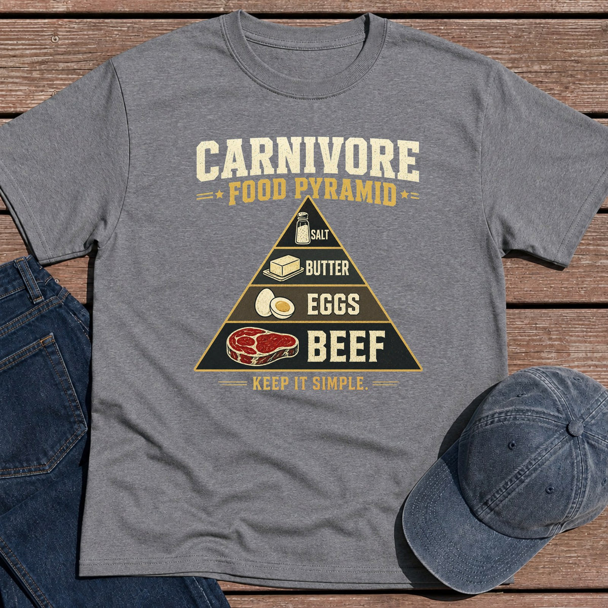 Food Pyramid T-Shirt - Tweed