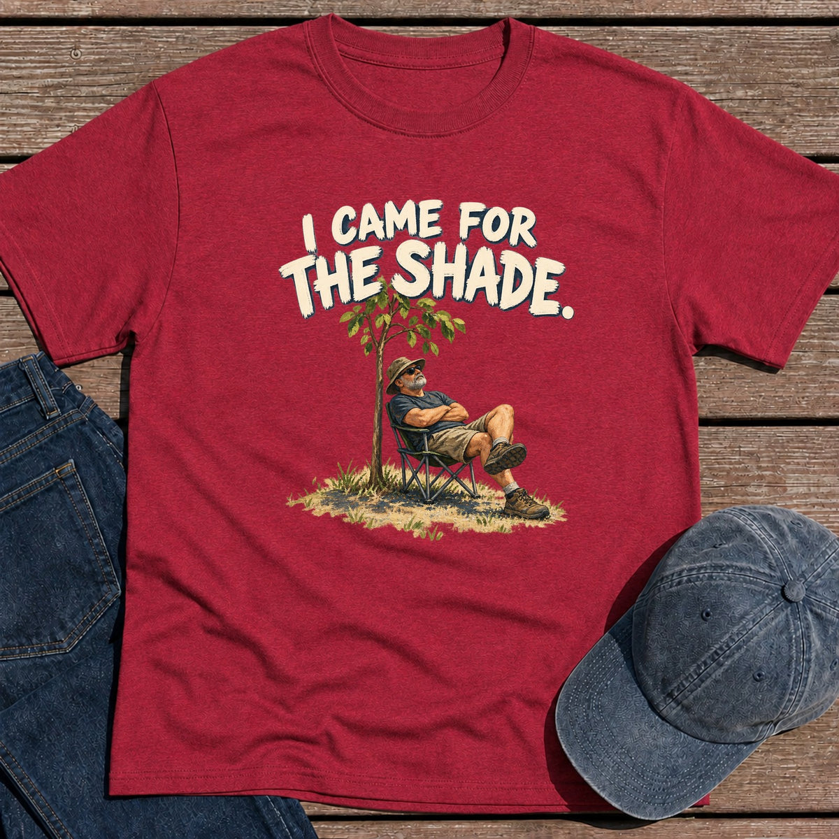 For The Shade T-Shirt - Antique Cherry Red