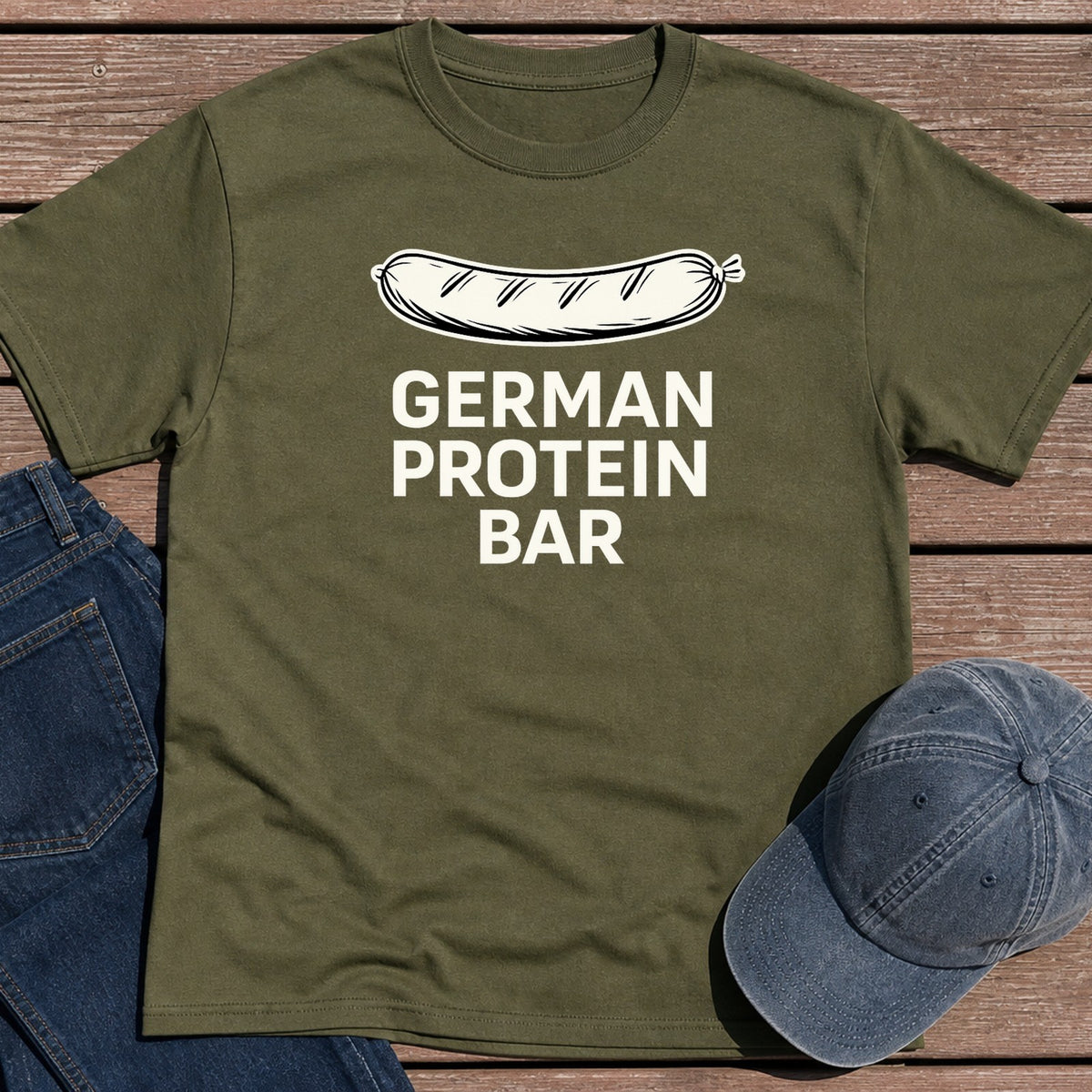 German Protein T-Shirt - Military Green