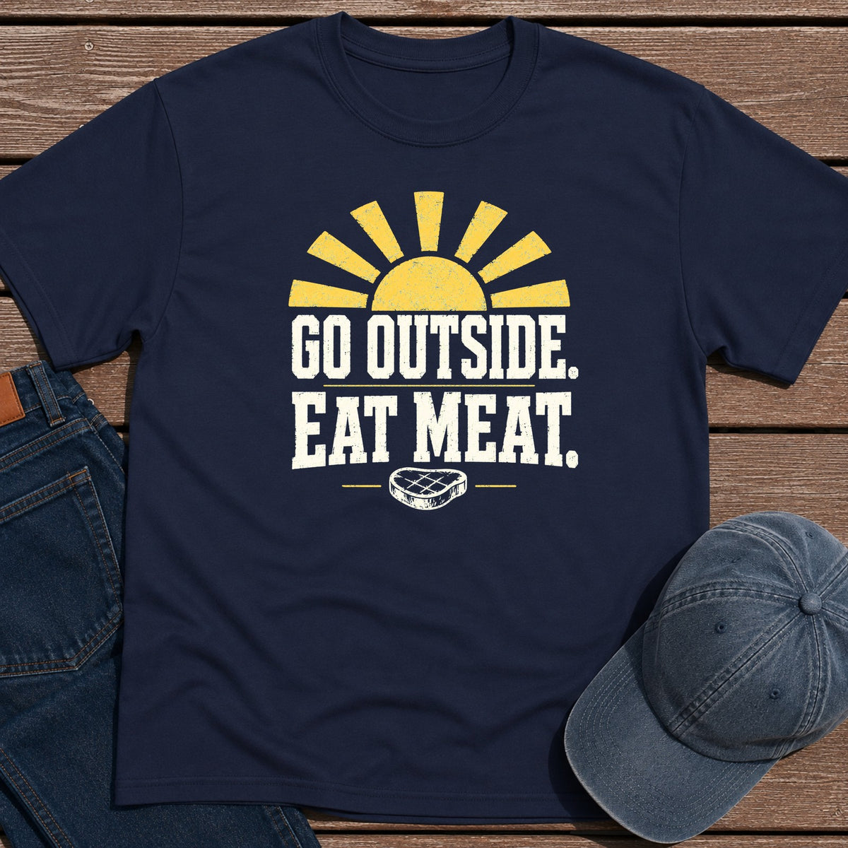 Go Outside T-Shirt - Navy